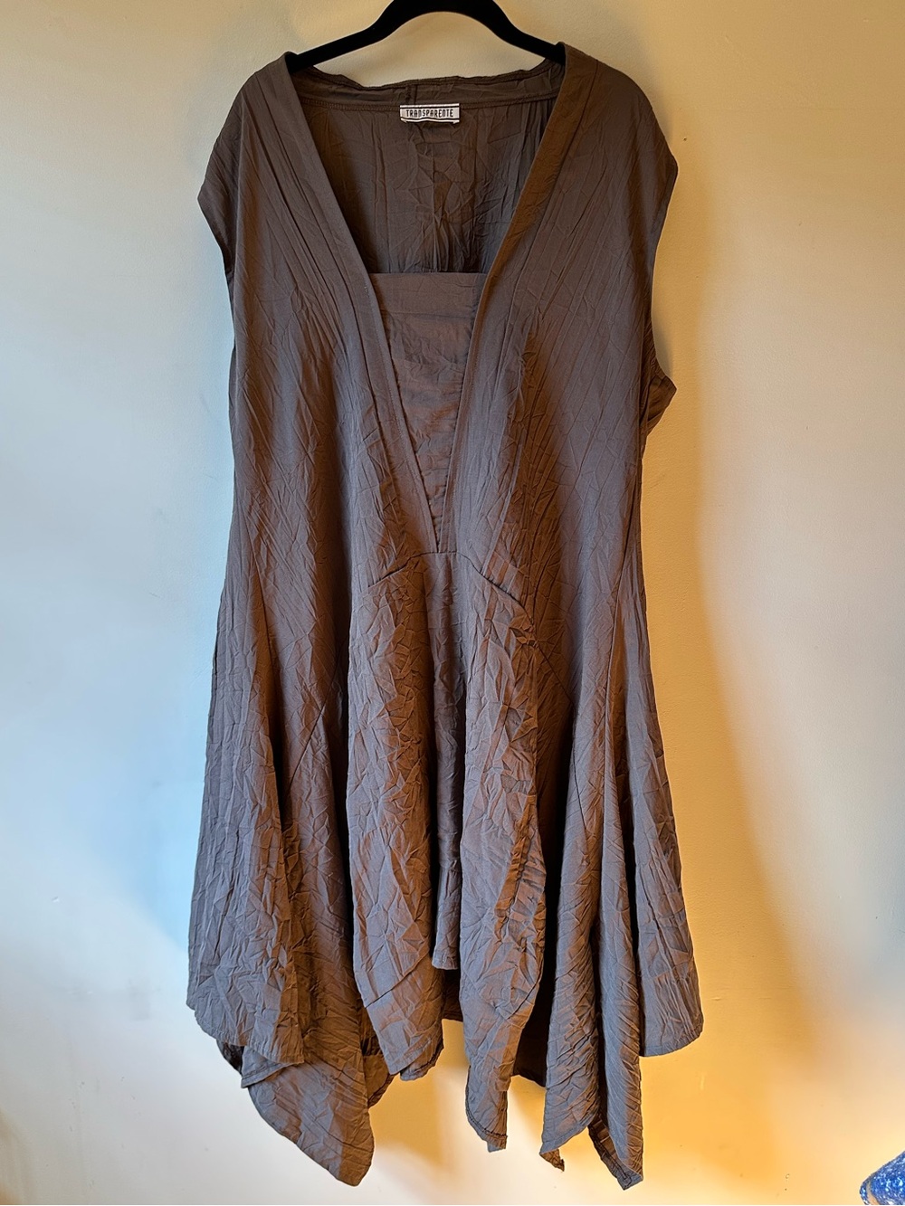 Vintage 90s Transparente Lagenlook Dress Brown Germany